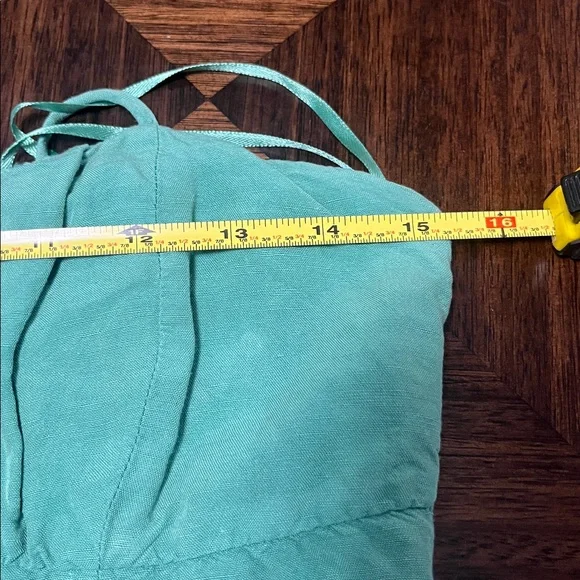 Zara Green Midi Dress with Slit linen medium women’s dress #902 - Picture 8 of 8